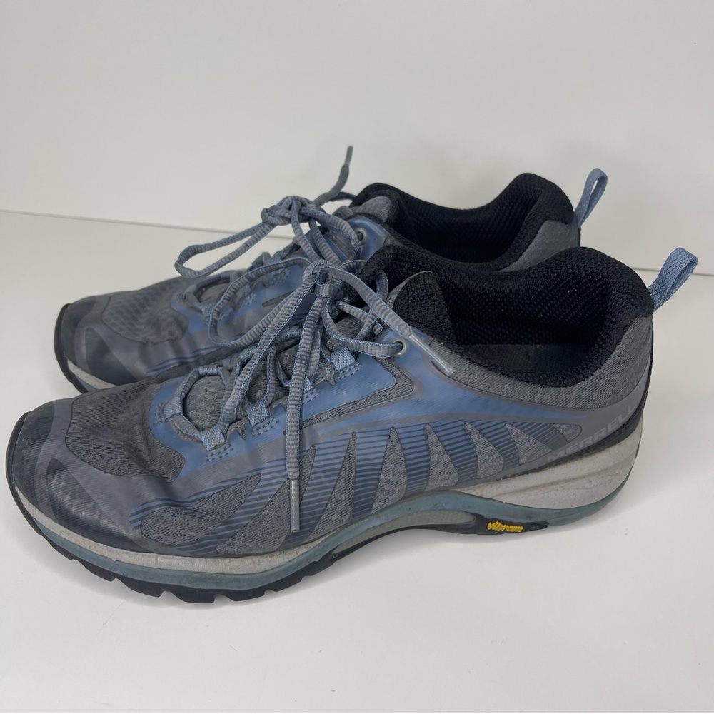 Merrell Womens 9.5 Blue Gray Siren Edge 3 Hiking‎ Trail Shoes Walking Gorpcore